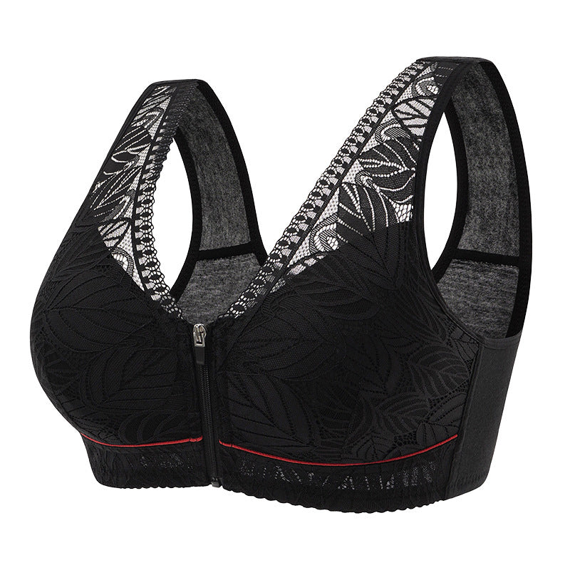BowLift | Solid Color Lace Lingerie with Front Zipper