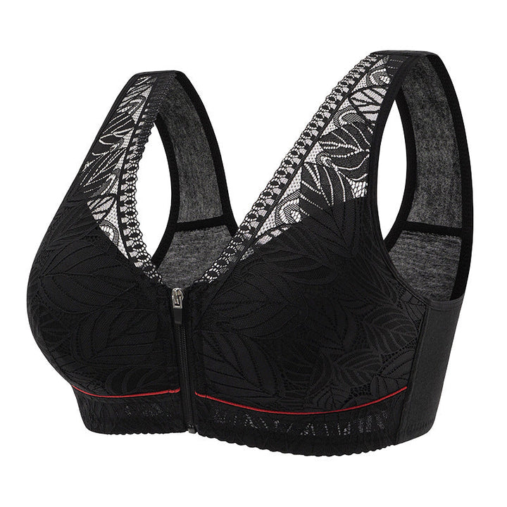 BowLift | Solid Color Lace Lingerie with Front Zipper