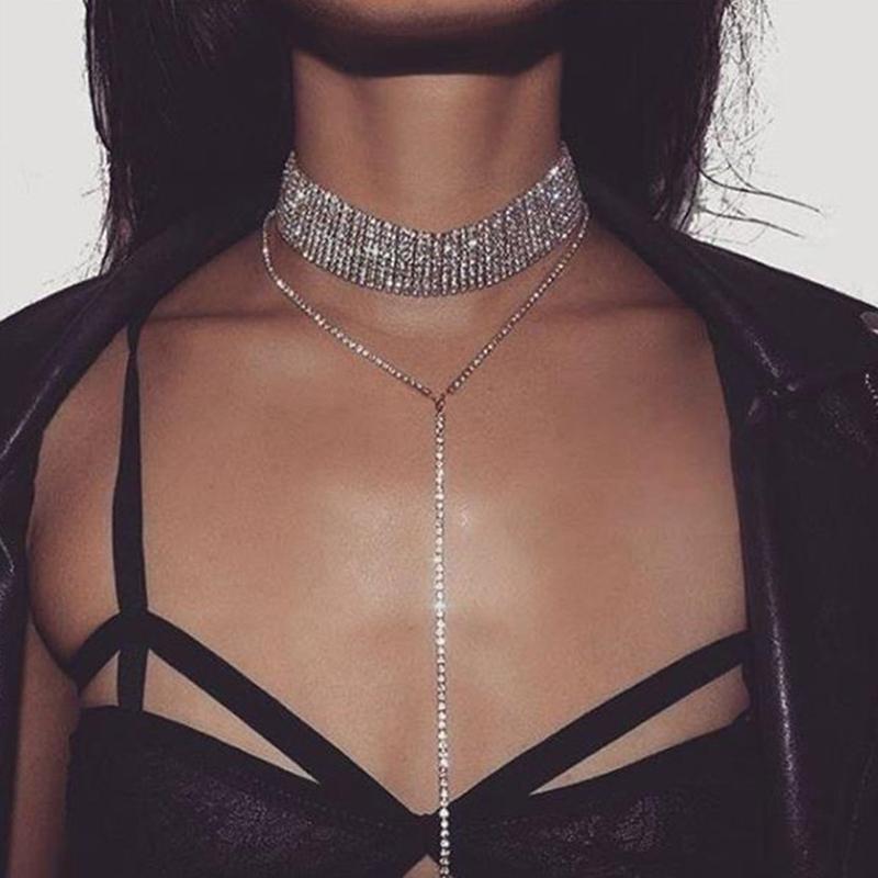 BowLift | Rhinestone Tassel Choker
