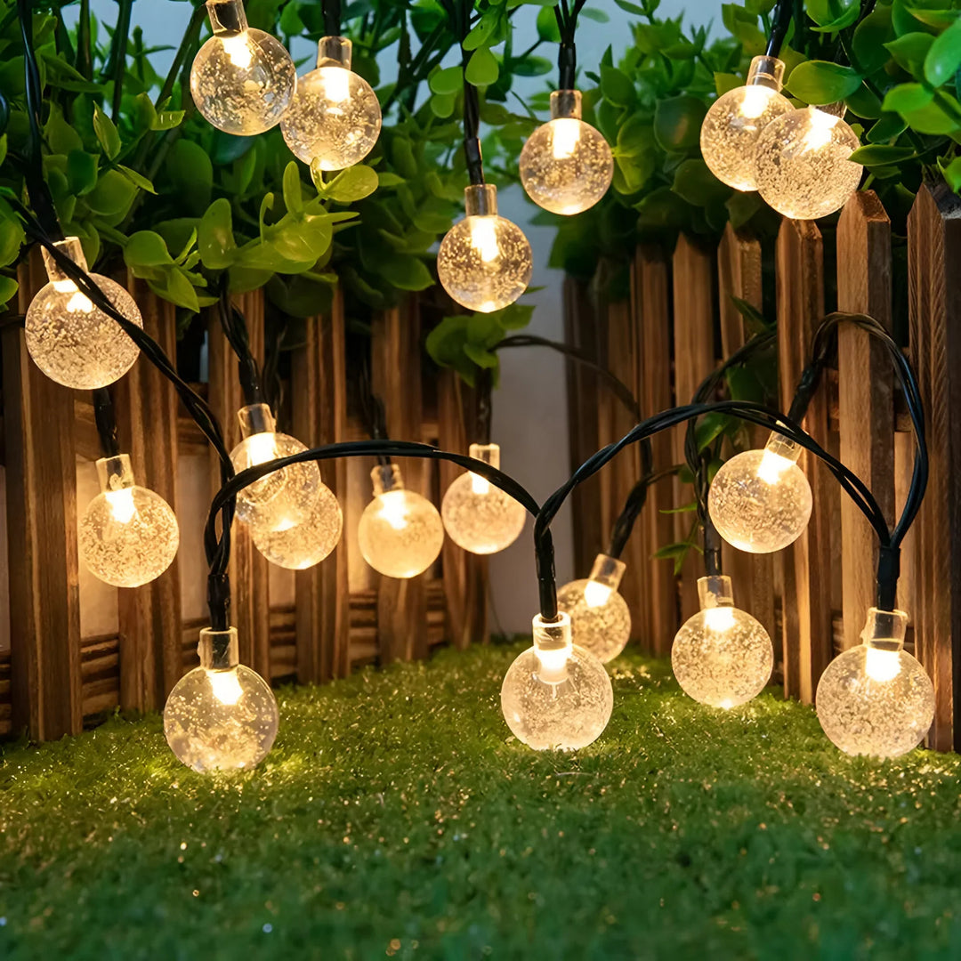 LumeGlobe – Solar Crackled Glass Garden Lights