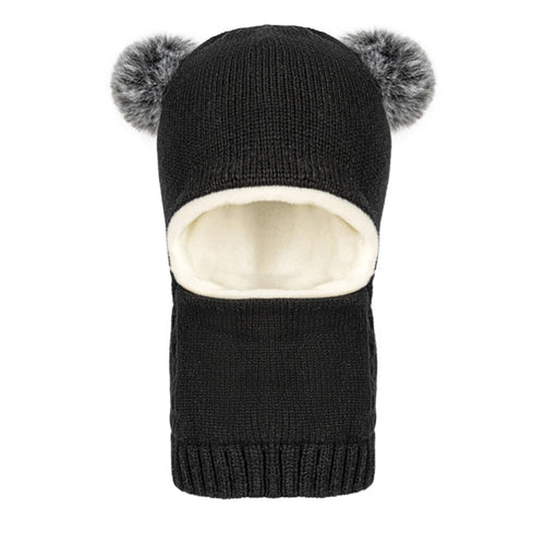 BowLift | Cute Kids Winter Balaclava with Double Pom Poms