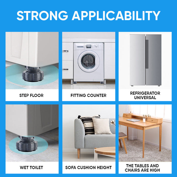 4 Piece Adjustable Height Washing Machine Support | Bowlift