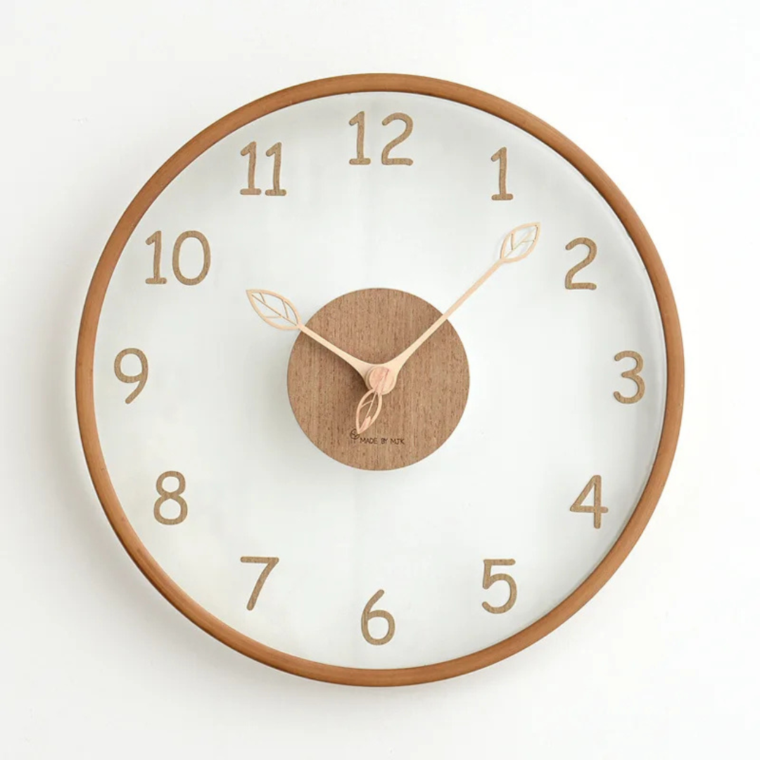 BowLift | Stylish Wooden Wall Clock of Glass