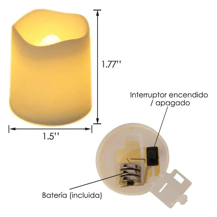 Set of 24 LED Flameless Candles - GlowFlicker | Bowlift