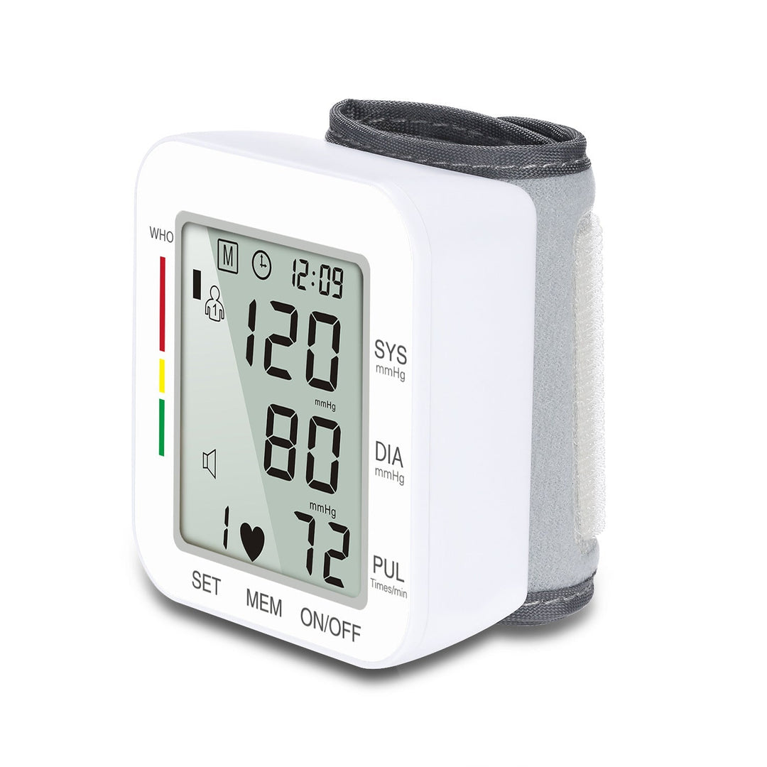 BowLift | Rechargeable Electronic Wrist Blood Pressure Monitor, with Accurate Fast Reading, Large Display & One Touch Operation, for Home Use
