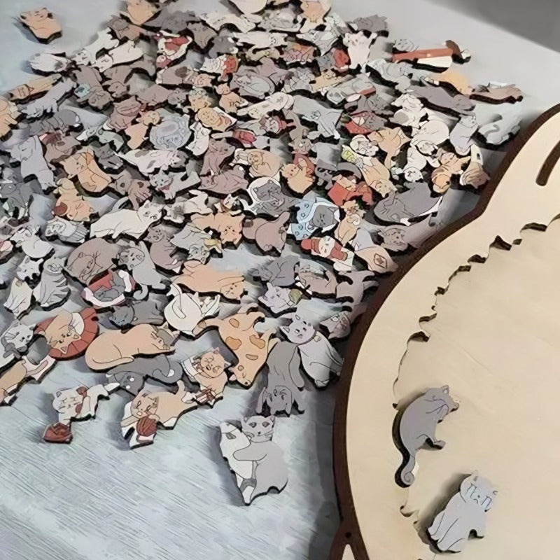 BowLift | 135-Piece Wooden Cat Puzzle