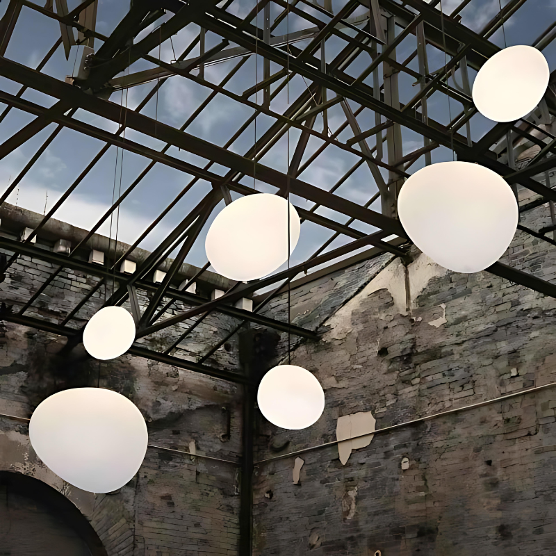 BowLift | Elegant Glass Pebble Pendant Light