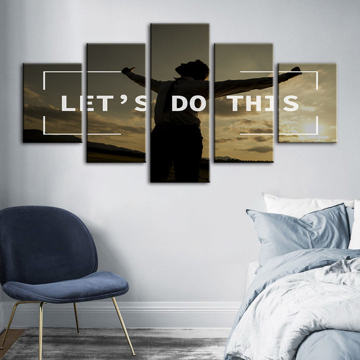 Let's Do This 5 Piece - Canvas Wall Art Painting | Bowlift