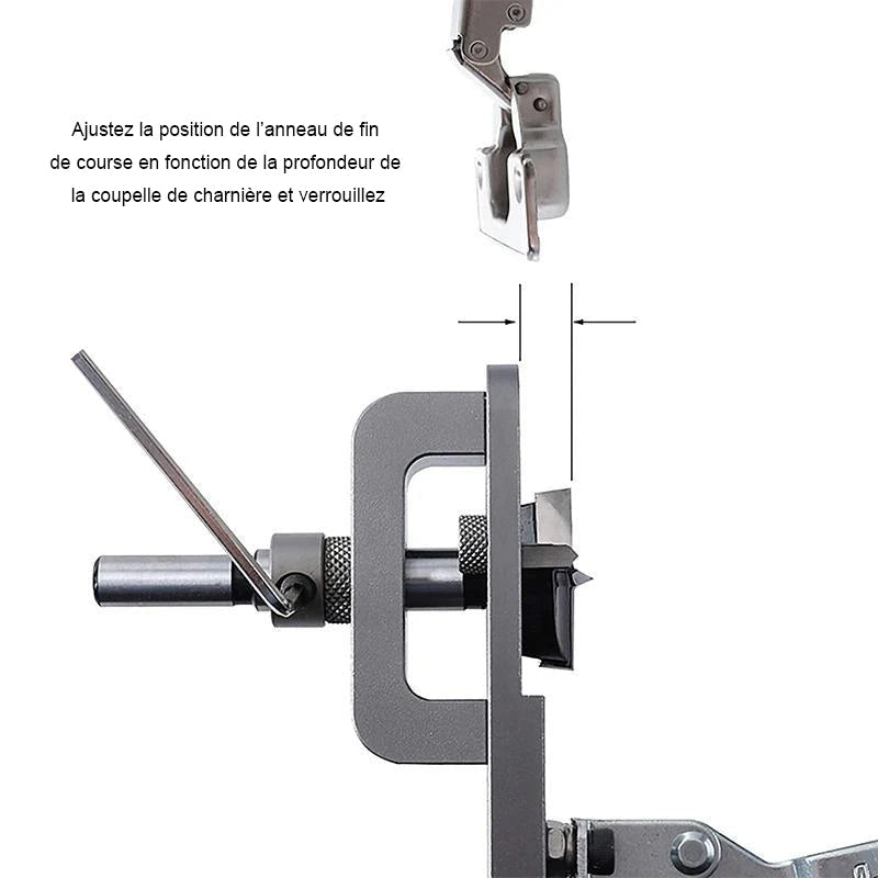 Hidden hinge template 35 mm for woodworking | Bowlift