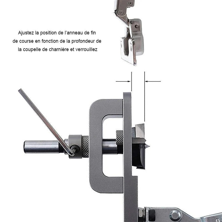 Hidden hinge template 35 mm for woodworking | Bowlift