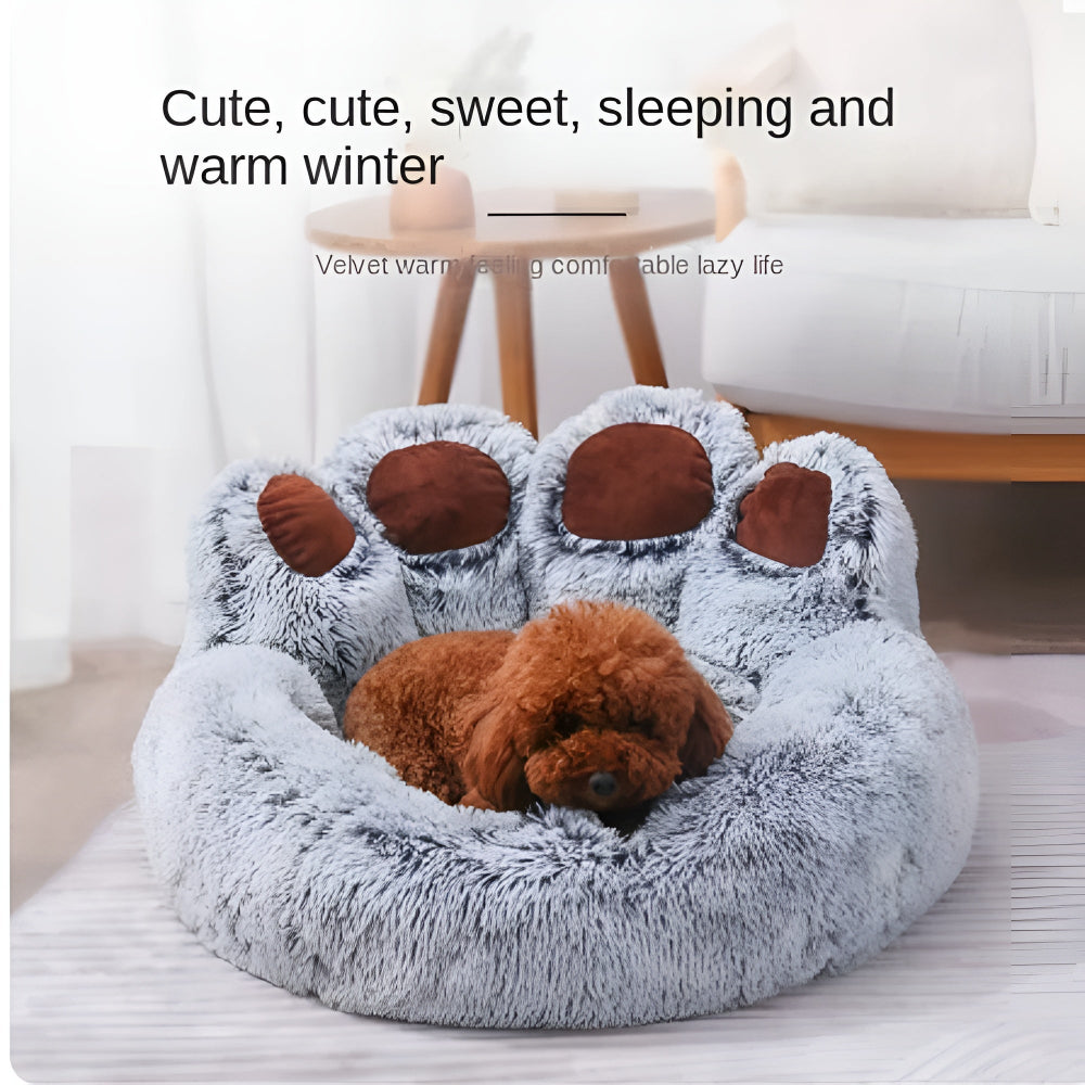 BowLift | Furry Paw-Shaped Pet Bed