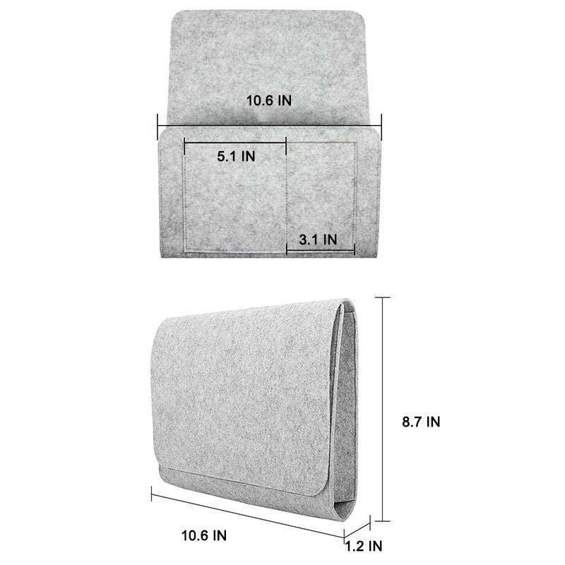 Sofa Bedside Felt Storage Bag with Pockets Hanging Organizer | Bowlift