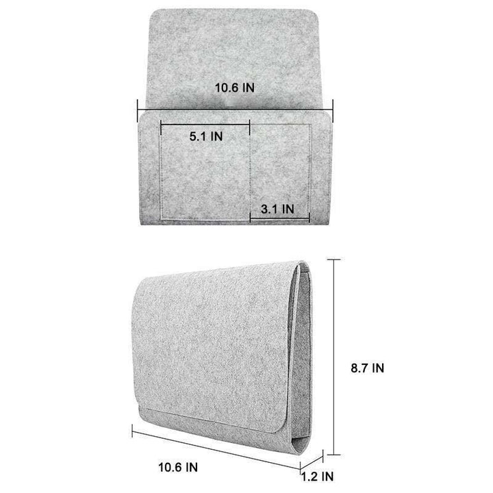 Sofa Bedside Felt Storage Bag with Pockets Hanging Organizer | Bowlift