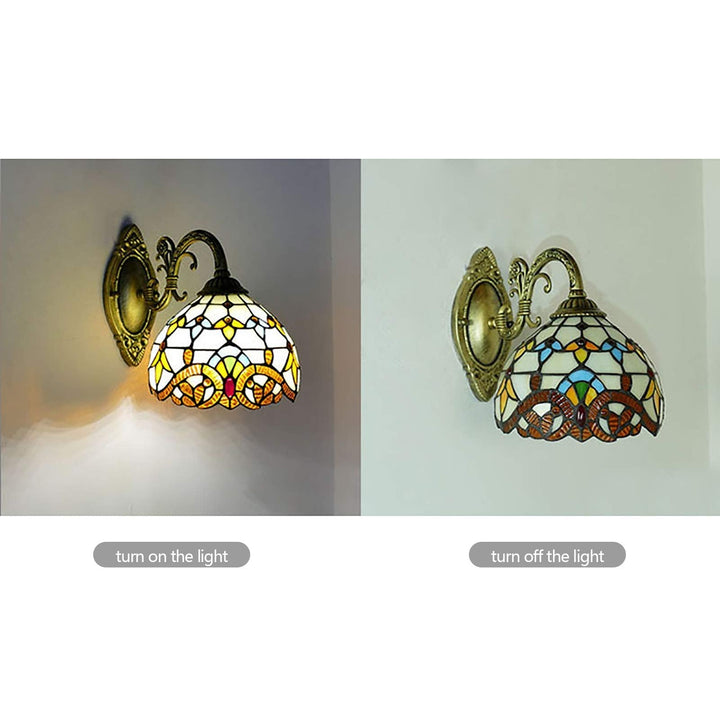 Retro lampshade made of stained glass | Bowlift