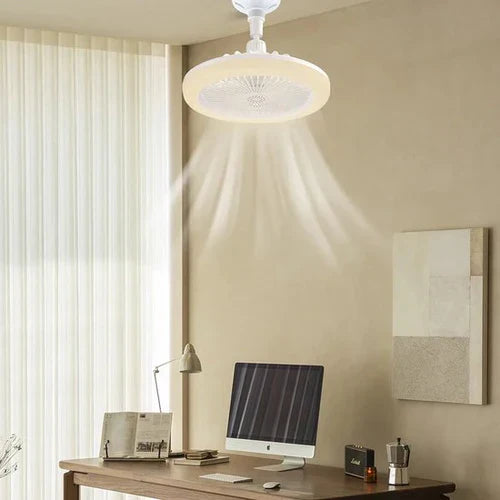 LED Ceiling Fan for Screw-In Installation – No Electrician Needed, Includes Remote Control | Bowlift