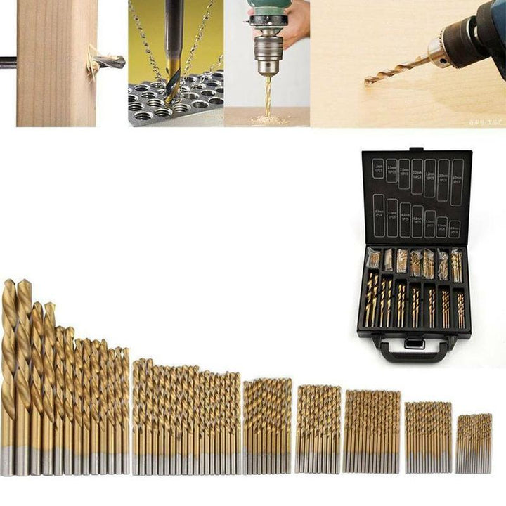 BowLift | Steel titanium-coated twist drill (99 pieces)