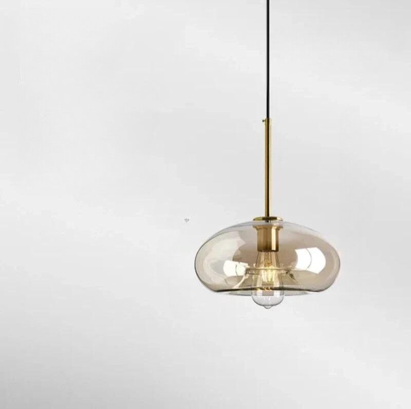 BowLift | NordicGlow – Elegant Scandinavian Glass Pendant Light