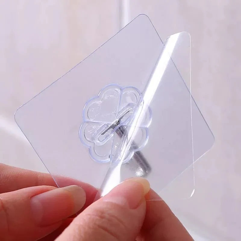 10 PCS Transparent Wall Hook Bowlift