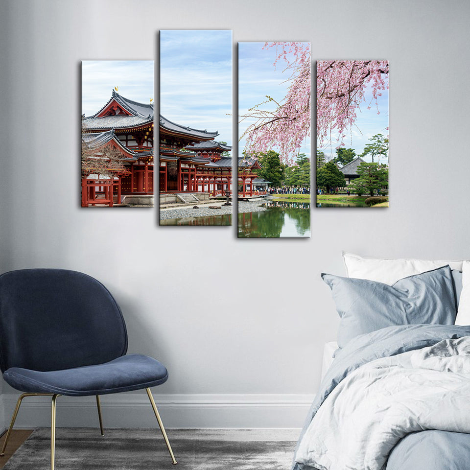 Temple Park 4 Piece - Canvas Wall Art Painting | Bowlift
