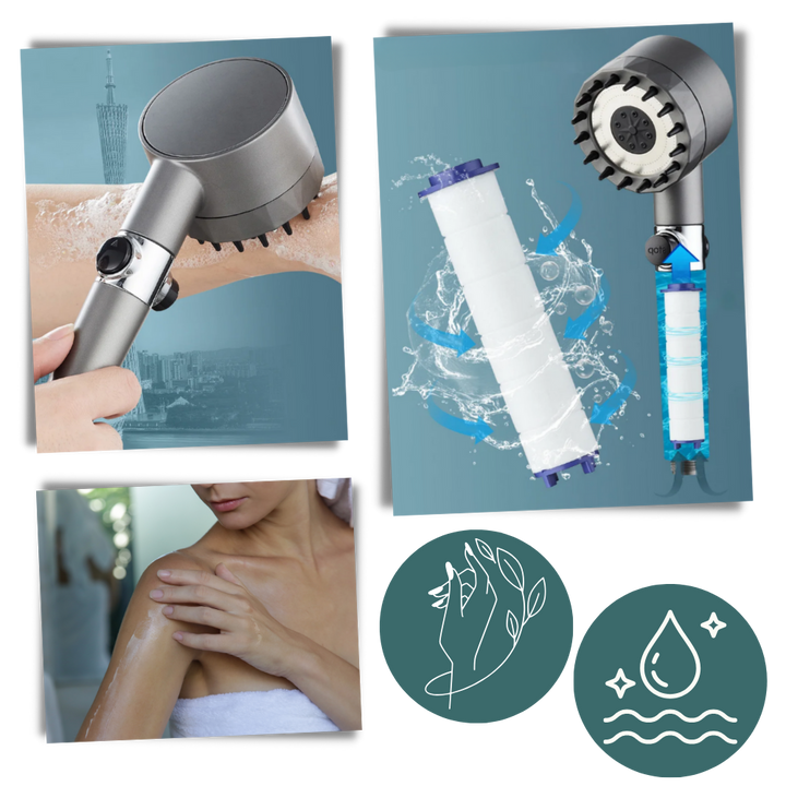 BowLift | 4-in-1 High Pressure Shower Head