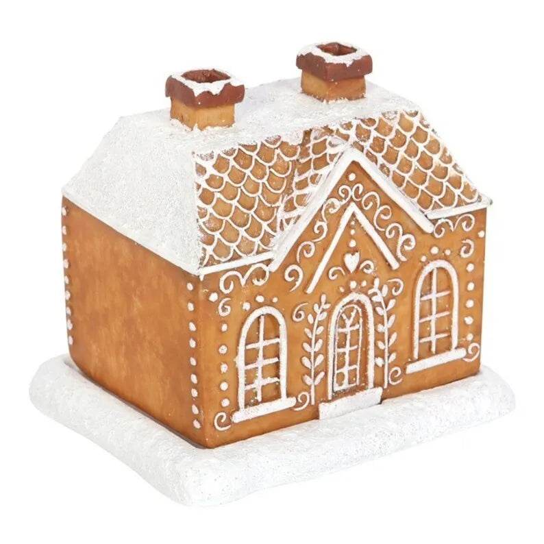BowLift | Christmas Snow Top Resin Ginger Cake Cottage Incense Burner