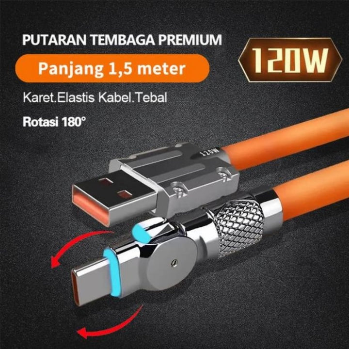 BowLift | Magnetic Charging Cable | 540° Rotating Connector | Fast Charge with LED Glow