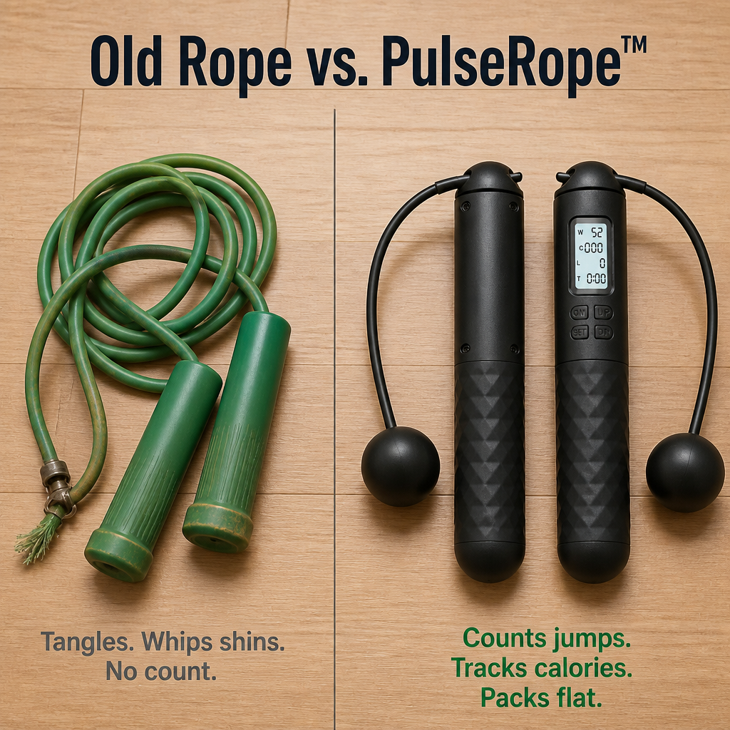 PulseRope Wireless Jump Rope with LCD Display | Bowlift