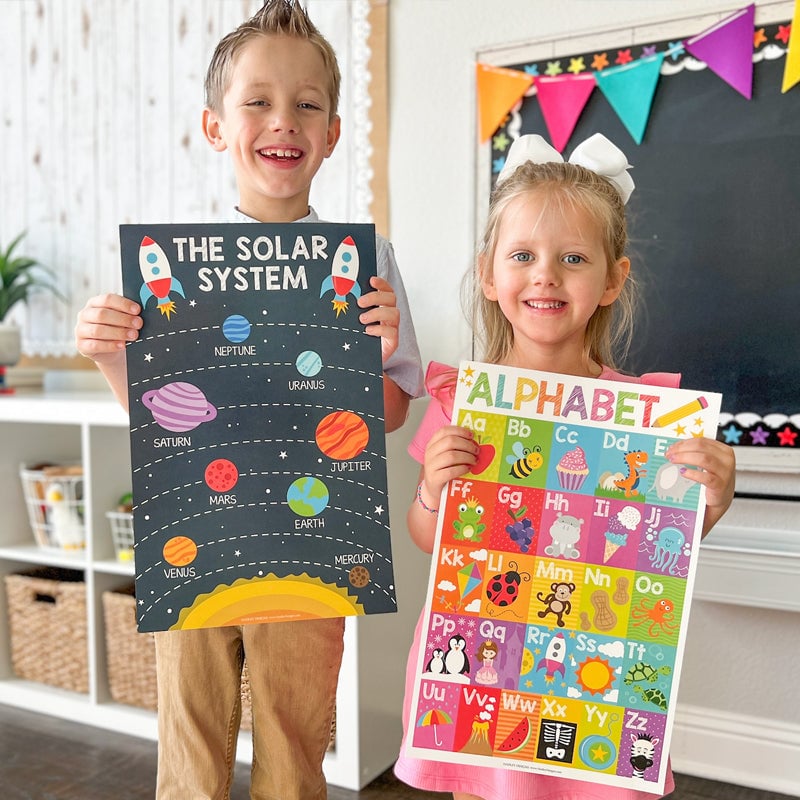 BowLift | 📚Boho PreK Educational Posters 16 pcs