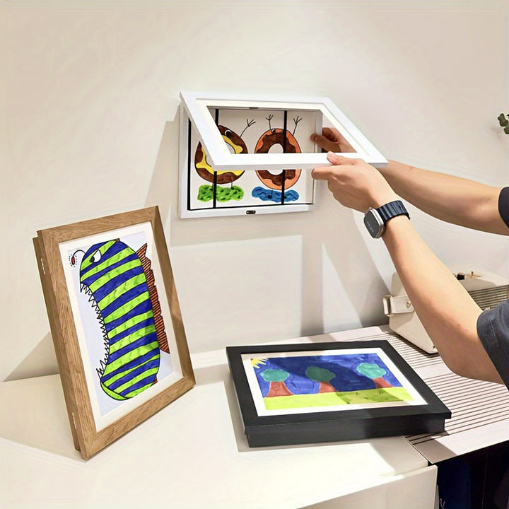 BowLift | Digital Photo Frame Magnetic Wood Wall Display