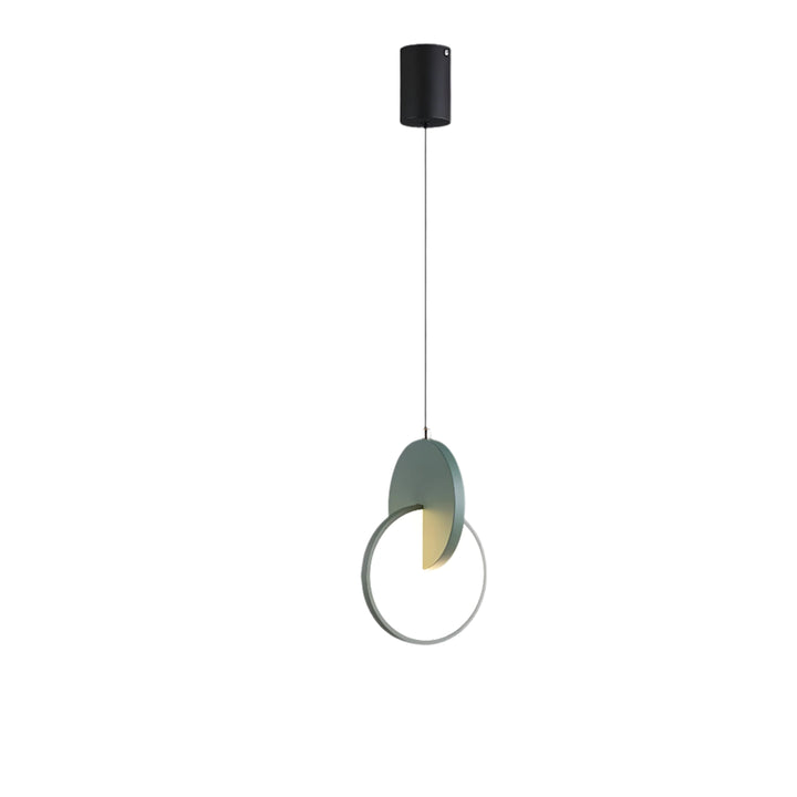 Modern Scandinavian LED Pendant Lamp with Round Frame and Warm Glow Bowlift