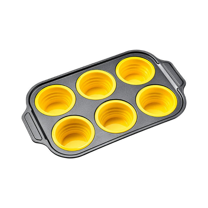 Press-Release Silicone Muffin Pan with Sturdy Metal Frame Bowlift