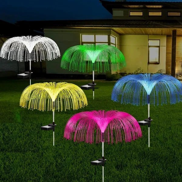 BowLift | Solar Garden Lights | Jellyfish Design with Color-Changing & Warm White Modes | 75cm
