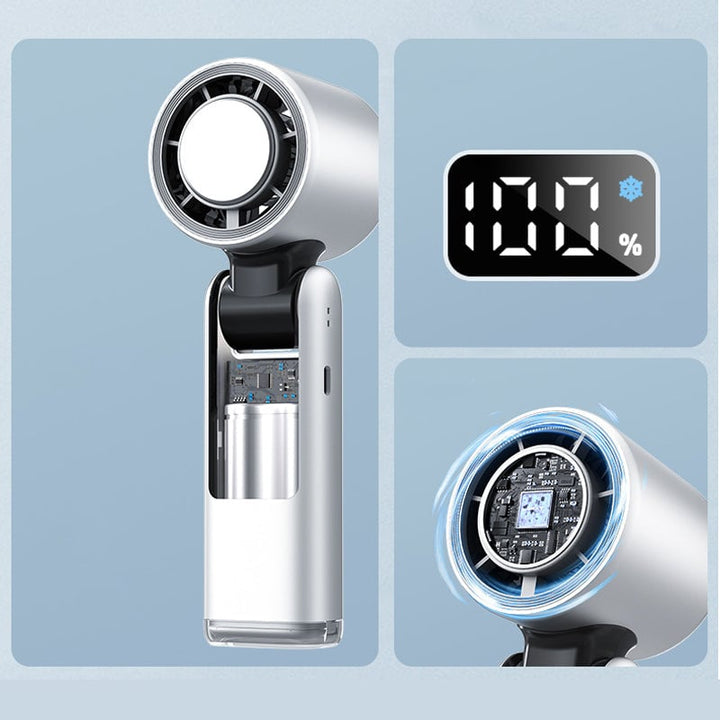 Folding Mini Handheld High-Speed USB Rechargeable Turbo Fan | Bowlift
