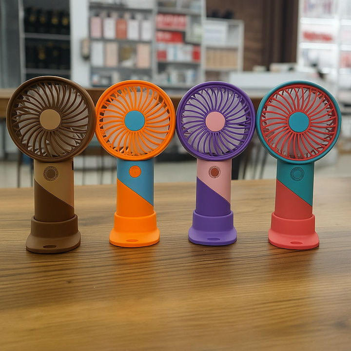 ColorTwist™ Mini Fan – 3-Speed Rechargeable Handheld Fan | Bowlift