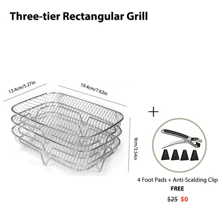 BowLift | 3-Layer Stackable Air Fryer Rack