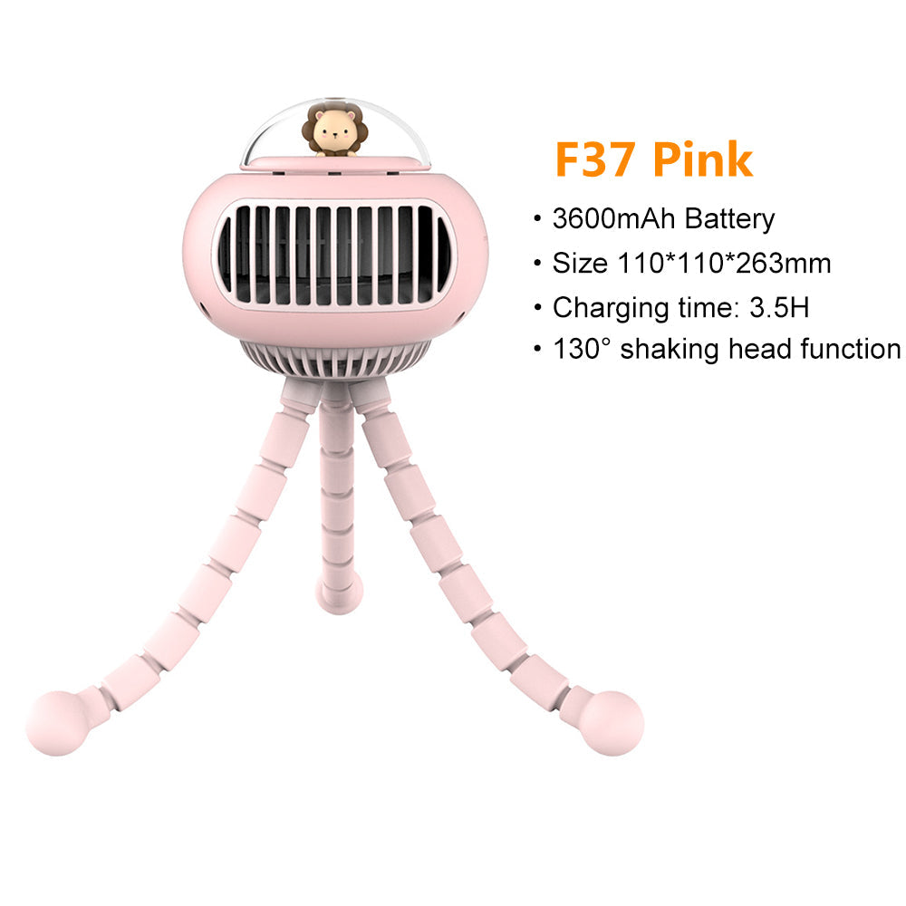 Lovely Cartoon Portable Safe Stroller Fan | Bowlift