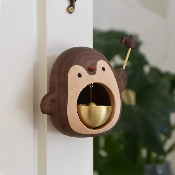 Wooden Penguin Cute Doorbell | Bowlift