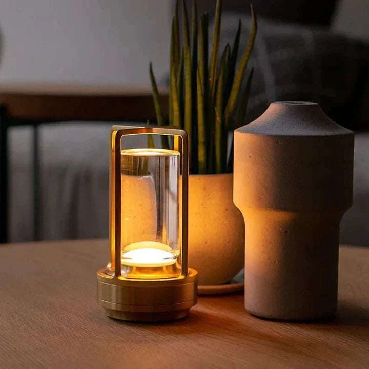 BowLift | Wireless Lantern Lamp with Crystal Shade