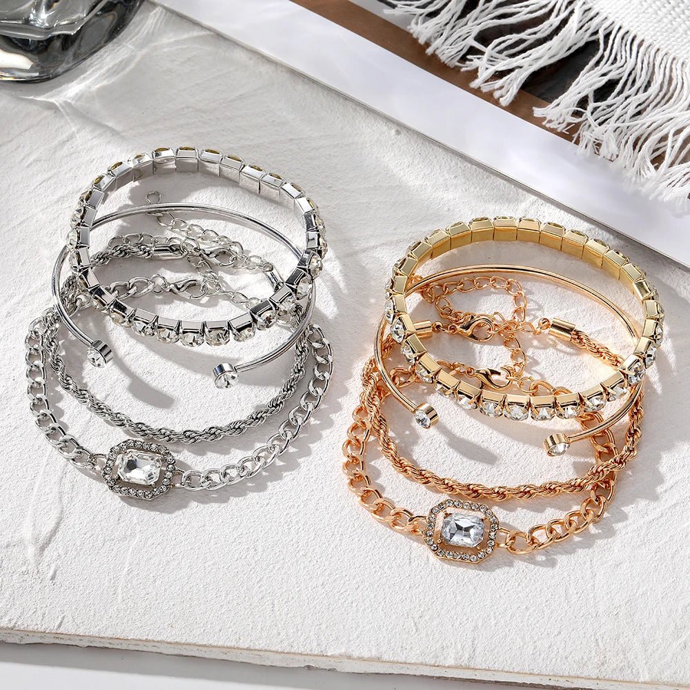 BowLift | 4pcs Diamond Shimmer Bracelet Stack