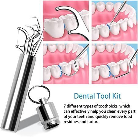 7-piece stainless steel toothpick set | Bowlift