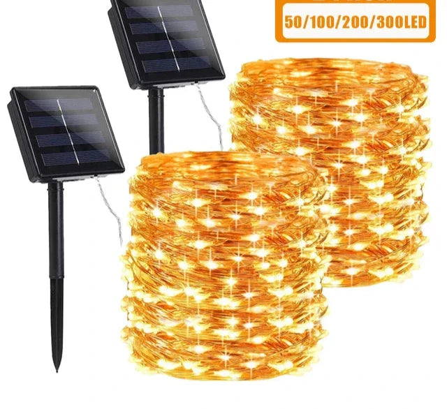Solar-powered string lights for outdoors – Charming LED decorative lighting | Bowlift