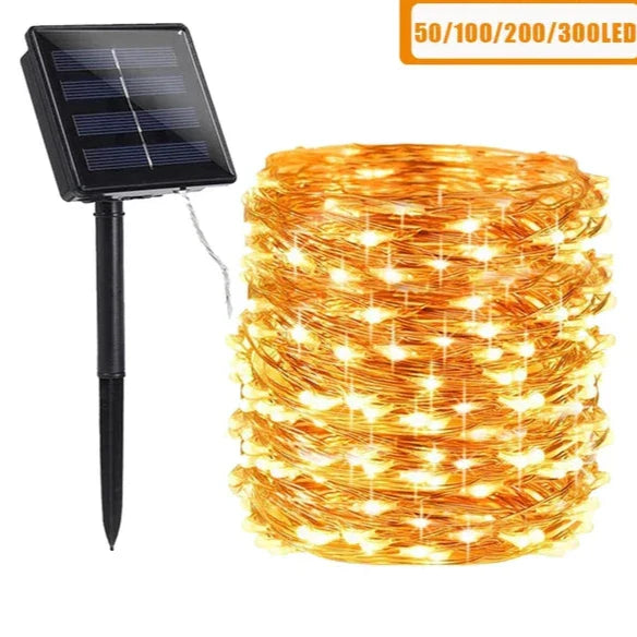 Solar-powered string lights for outdoors – Charming LED decorative lighting | Bowlift