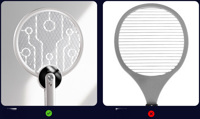 BowLift | Portable Foldable 2-in-1 Electric Mosquito Swatter with Ultraviolet Mosquito Trap Lamp, Rechargeable Design and Dense Net, for Indoor, Outdoor and Office