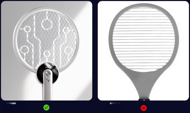 BowLift | Portable Foldable 2-in-1 Electric Mosquito Swatter with Ultraviolet Mosquito Trap Lamp, Rechargeable Design and Dense Net, for Indoor, Outdoor and Office