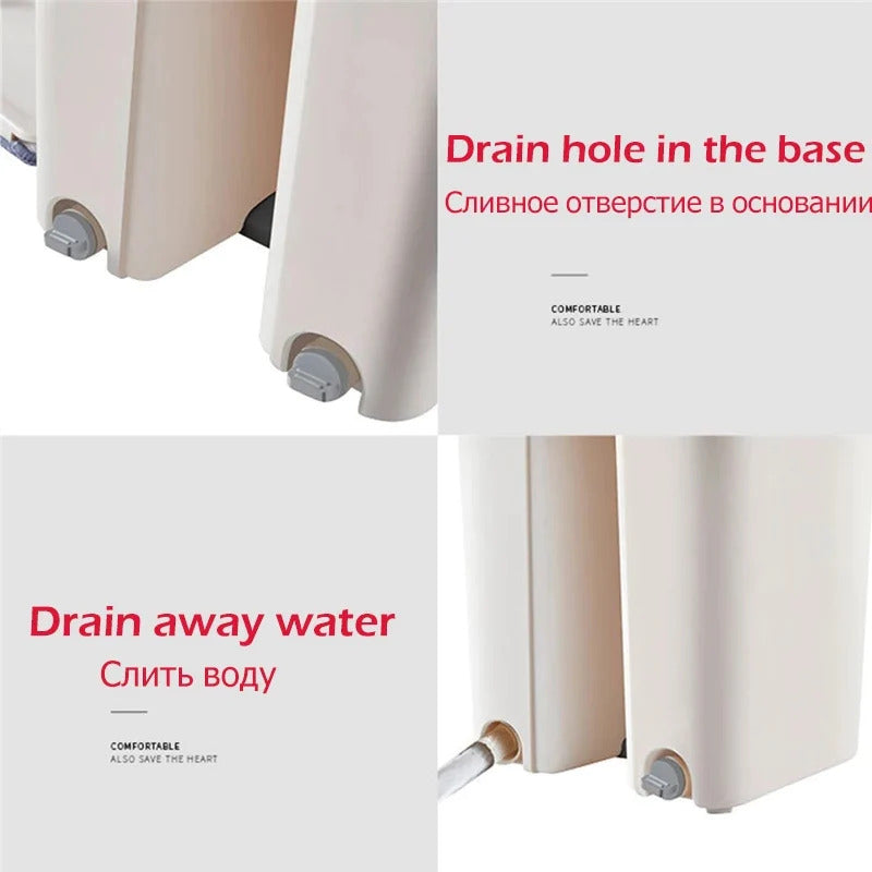 Spin Mop Bucket With Reusable Mop Pads Bowlift