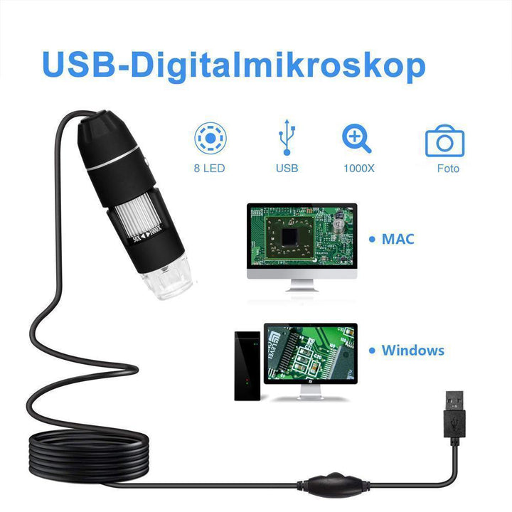 Wearable 1000X Zoom 1080p Microscope Camera | Bowlift