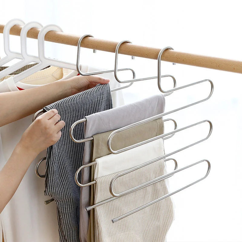 5-Layer Stainless Steel S-Shape Clothes Hanger | Bowlift