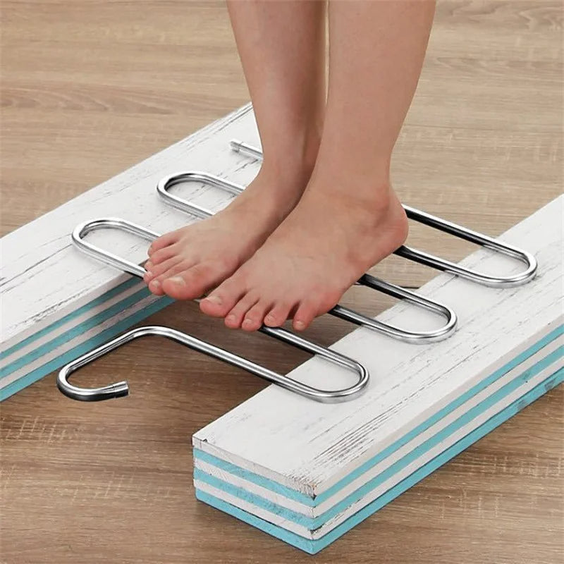5-Layer Stainless Steel S-Shape Clothes Hanger | Bowlift