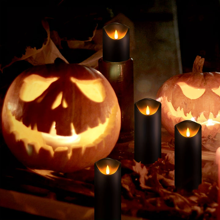 BowLift | MystiFlame - 5-Piece LED Candle Set with Black Finish