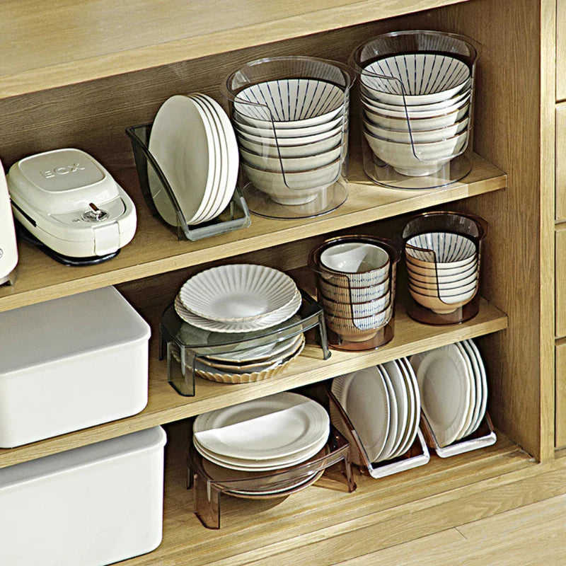 5 Grid Kitchen Cabinet Organizer Dish Storage Rack for Plates | Bowlift